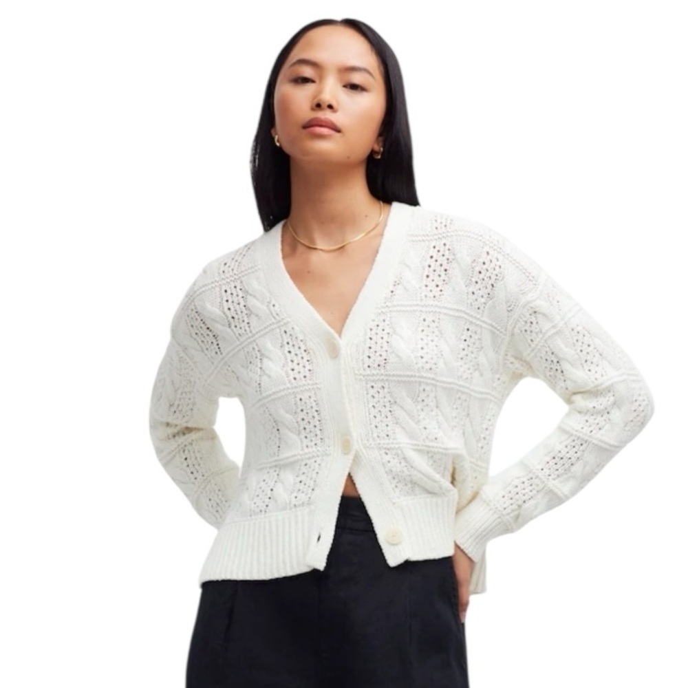 Madewell - Open Cable-Stitch Cardigan Sweater Sz S